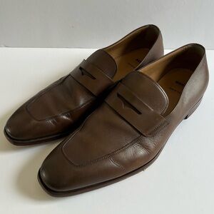 Boss by Hugo Boss Men's Kensington Penny Loafer Medium Brown size 12